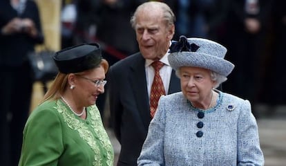 La reina Isabel y Felipe de Edimburgo a su llegada a Malta el pasado 26 de noviembre.