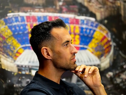 Sergio Busquets, durante una entrevista en Barcelona el pasado martes.