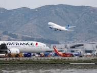 Un avión de Air France en el aeropuerto de San Francisco.
