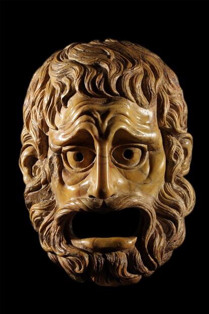 Máscara teatral romana, siglo I - II antes de Cristo.