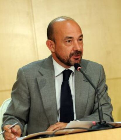 Miguel &Aacute;ngel Villanueva, durante la rueda de prensa.