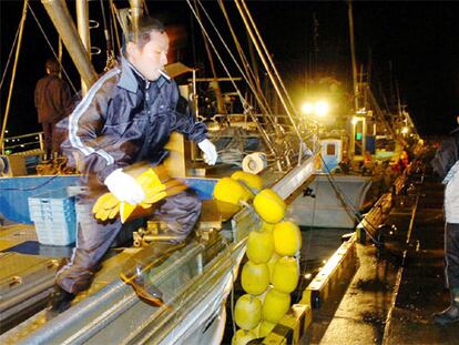 La alerta de tsunami al norte de Japón ha obligado a los pescadores nipones a quedarse en tierra.