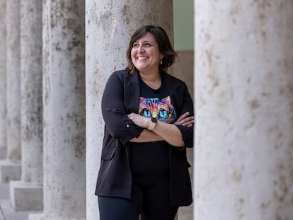 Entrevista a la matemática Anabel Forte, licenciada en Matemáticas y Ciencias y Técnicas Estadísticas por la Universitat de València en el claustro de la Nau el pasado jueves.