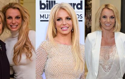 A la izquierda, la foto más reciente de Britney Spears, en 2016. 