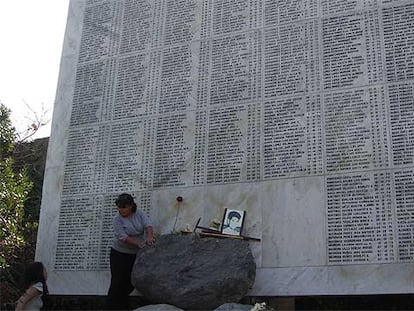 Memorial dedicado a las víctimas de la dictadura de Pinochet en el Cementerio General de Santiago.