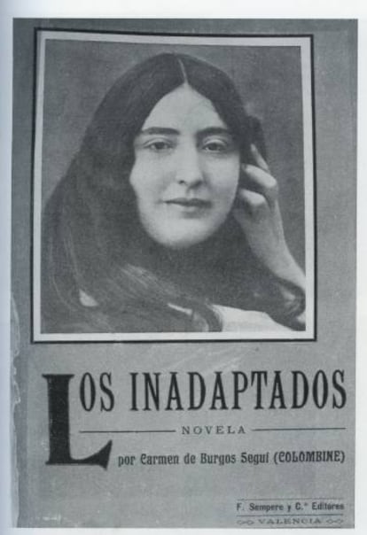 Portada de 'Los inadaptados' (1909), el retrato de la autora es de unos 10 años antes.