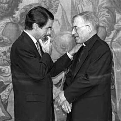 Rouco Varela y Aznar, en la ceesión del claustro de los Jerónimos al museo del Prado.