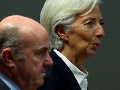 Luis de Guindos, vicepresidente del BCE, y Christine Lagarde, presidenta.