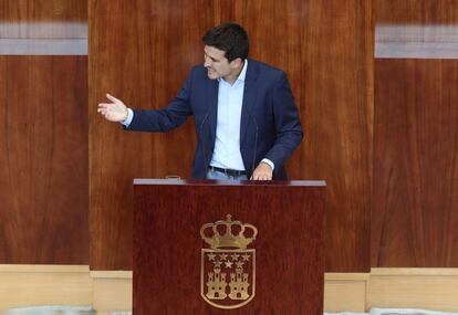 El portavoz de Más Madrid en la Asamblea de Madrid, Pablo Gómez Perpinyà.