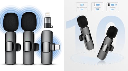 Estos micrófonos pequeños pueden extender su radio de acción hasta 20 metros sin problemas.