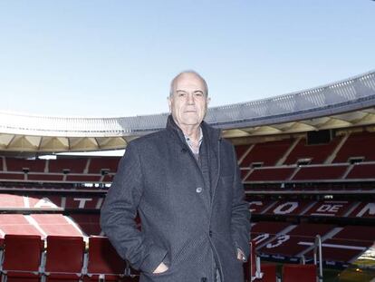 Antonio Cruz, en el estadio Wanda Metropolitano