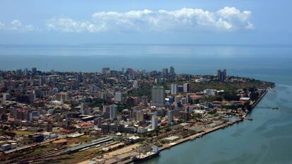 Imagen aérea de Maputo, Mozambique. 