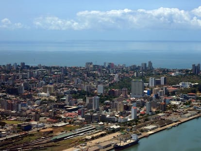 Imagen aérea de Maputo, Mozambique. 