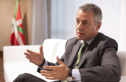 Iñigo Urkullu, durante la entrevista.