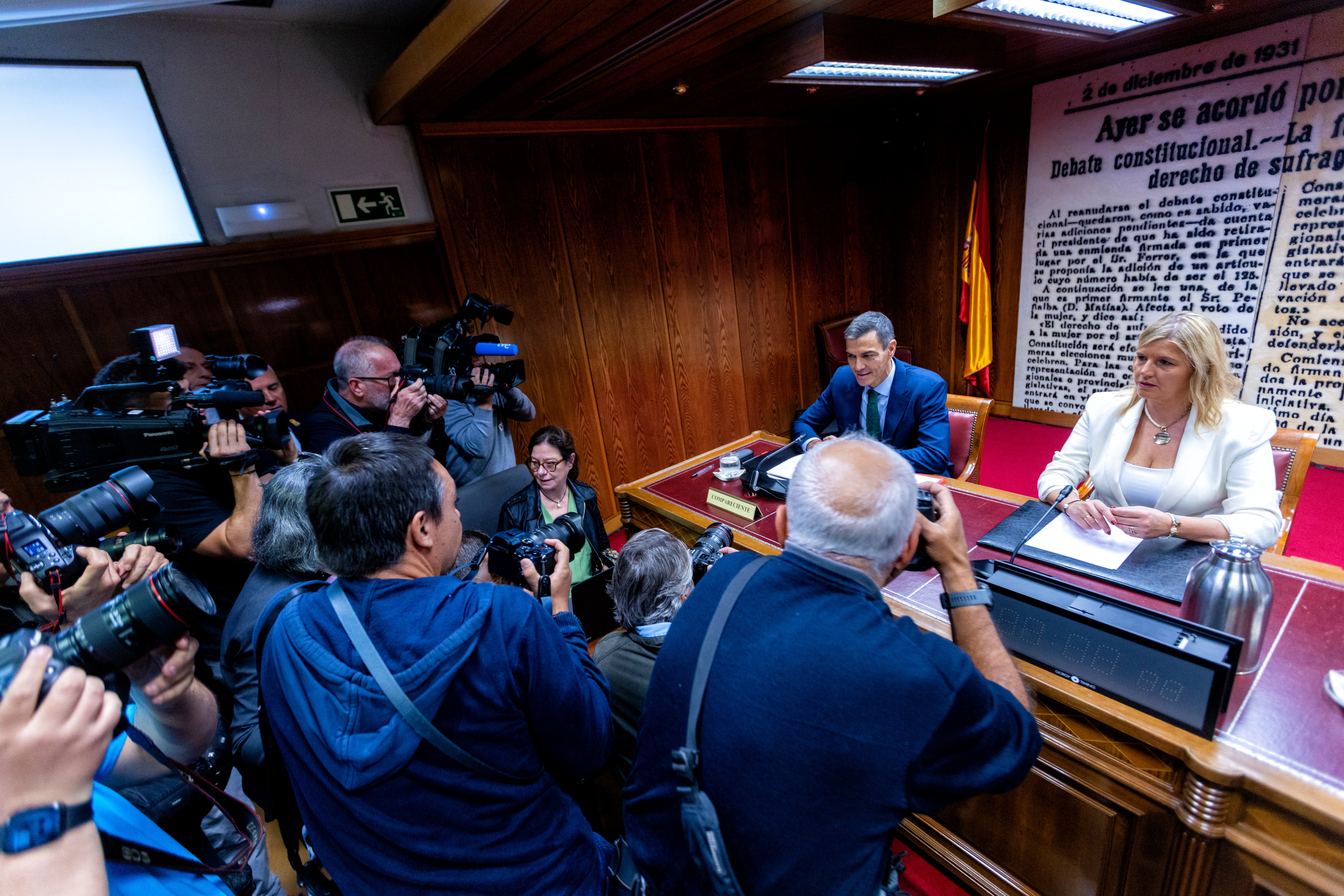 El presidente del Gobierno, Pedro Sánchez, comparece ante la Comisión de Investigación sobre el 'caso Koldo', este jueves en el Senado.