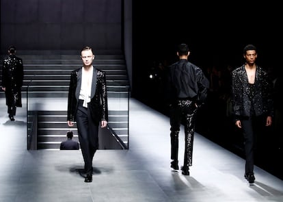 Desfile de Dolce & Gabbana en la semana de la moda masculina de Milán, el 13 de enero de 2024.