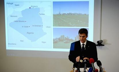 El consejero delegado de Statoil, Helge Lund, esta mañana.