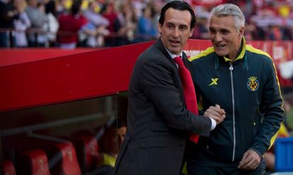 Emery saluda al segundo del Villarreal.