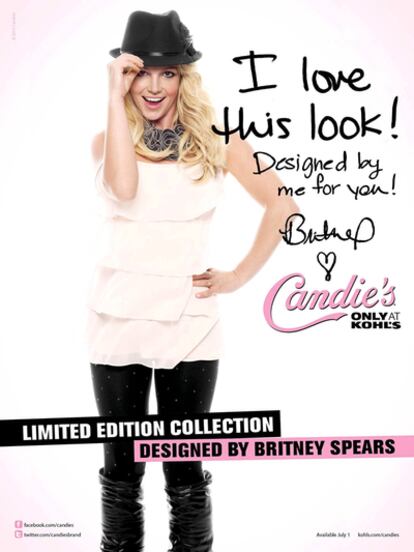 Uno de los carteles publicitarios de Candie's con la colección de Britney Spears