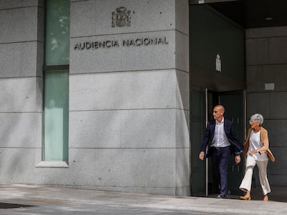 El expresidente de la Real Federación Española de Fútbol (RFEF) Luis Rubiales, tras declarar como investigado en la Audiencia Nacional el pasado septiembre.