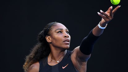 Serena Williams, en un partido del Open de Australia.
