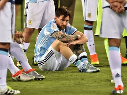 Lionel Messi, tras perder la final de la Copa Am&eacute;rica Centenario.