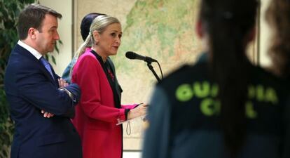 La delegada del Gobierno, Cristina Cifuentes, en Tres Cantos.