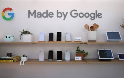 Algunos de los productos de Google, ayer durante la I/O en Mountain View.