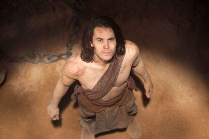 Taylor Kitsch in a scene from "John Carter."