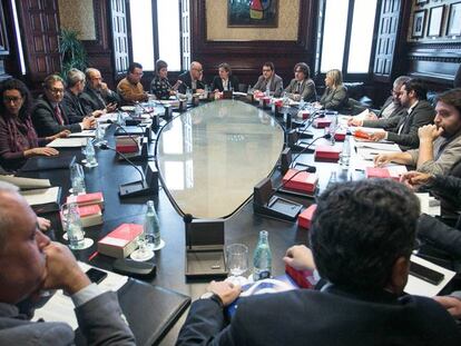 Junta de Portaveus al Parlament dilluns passat.