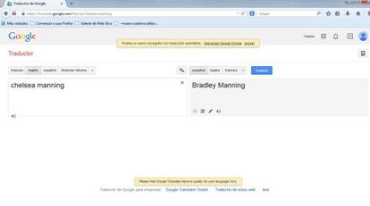 Captura de Google Translate (9-12-2014).