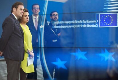 La ministra de Sanidad en Bruselas.