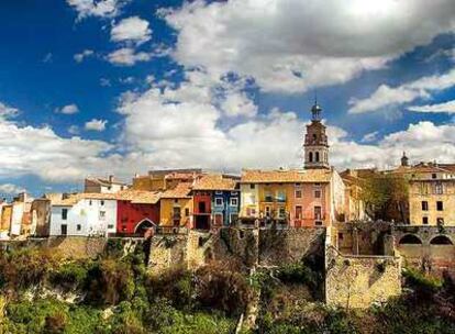 Vista de Ontinyent, que llegó a ser la capital del textil de la comarca de La Vall d&#39;Albaida.