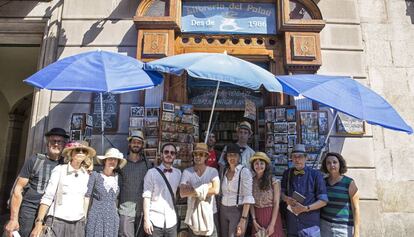 Participants en el recorregut del Bloomsday.