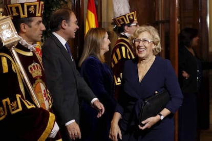 La alcaldesa de Madrid, Manuela Carmena, en la fiesta de la Constituci&oacute;n del pasado martes.