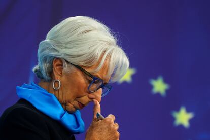 La presidenta del BCE, Christine Lagarde, en Fráncfort, en octubre pasado.