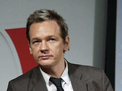 Julian Assange, hace una semana durante su visita a Estocolmo.