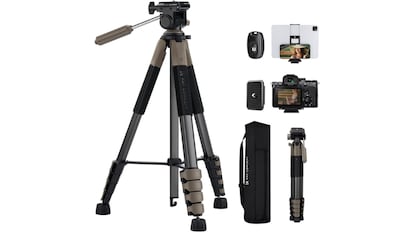 Trípode para cámaras y teléfonos.