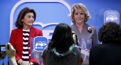 Aguirre (derecha), junto a Ongil en su última rueda de prensa.
