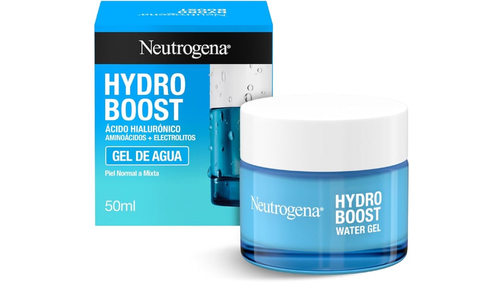 Gel hidratante facial con ácido hialurónico de Neutrogena.