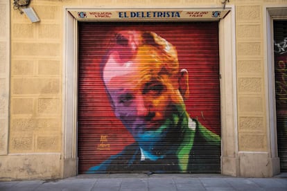 El actor Bill Murray, retratado en uno de los graffitis de 'Axe Colours'.