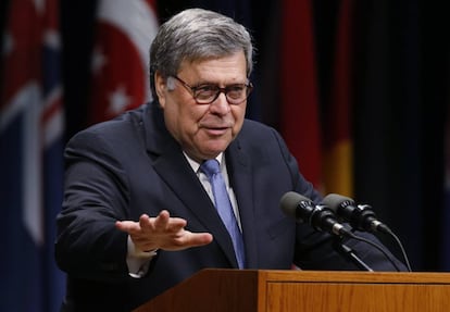 El fiscal general de EE UU, William Barr.