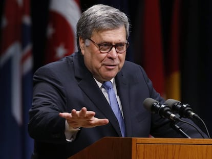 El fiscal general de EE UU, William Barr.