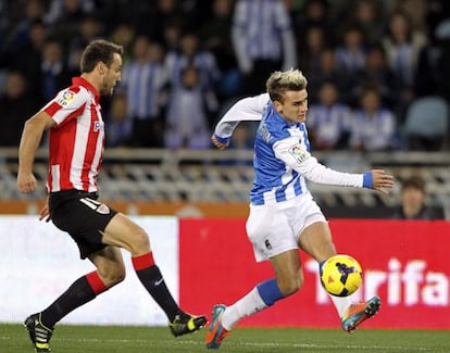 Gupergi y Griezmann, en la primera vuelta.