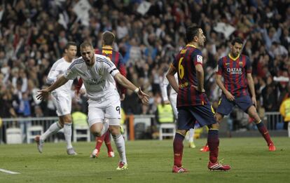 Benzema celebra el 2 a 1