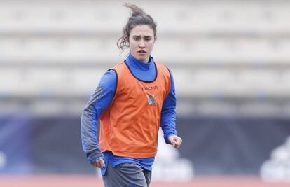 Nahikari García, en un entrenamiento.