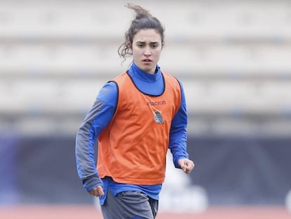 Nahikari García, en un entrenamiento.