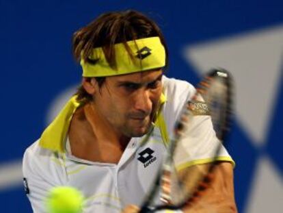 Ferrer, durante el partido ante Tomas Berdych