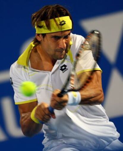 Ferrer, durante el partido ante Tomas Berdych