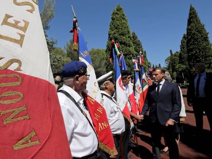 Emmanuel Macron, en la conmemoración del desembarco en Provenza.